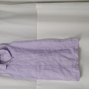 Lavender Linen Guayabera Dress